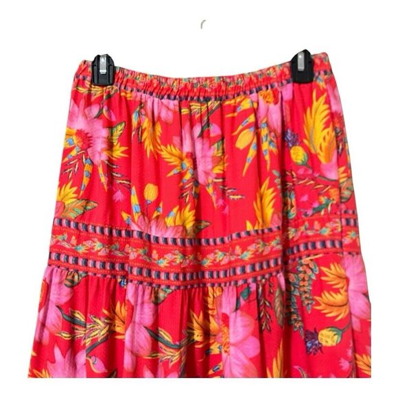Rachel Roy Womens Size Large Multi-Color Floral Print Long Skirt Boho - Picture 2 of 4